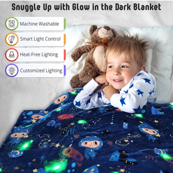 *NWT* LED Light Blanket 61x53” - Picture 2 of 6